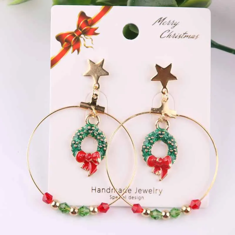Wholesale Women Girl Christmas Earring Gifts Jewelry Cartoon Santa Bells Christmas Drop Earrings, As picture
Wholesale Women Girl Christmas Earring Gifts Jewelry Cartoon Santa Bells Christmas Drop Earrings, As picture