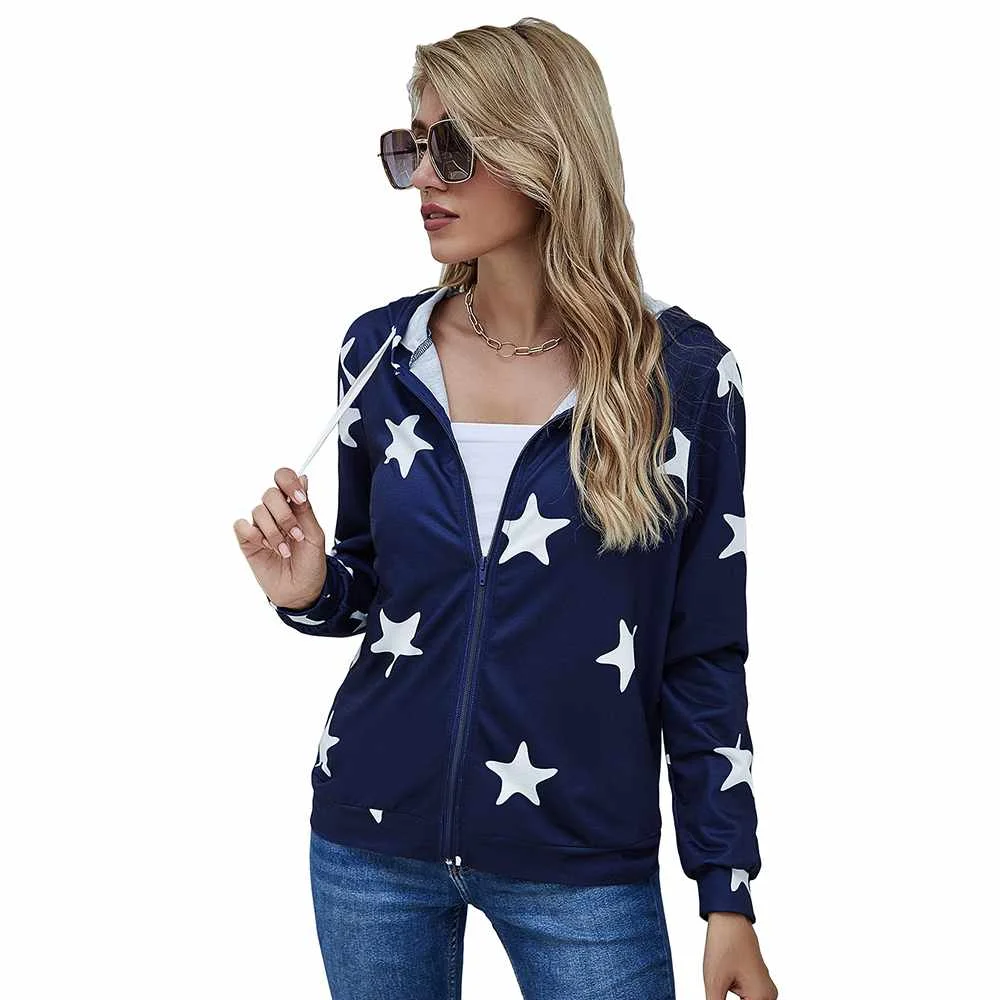 Classy Stars Designed Print Hoody Full Zipper Hoodies for Women with Zipper, Black, yellow, navy blue
Classy Stars Designed Print Hoody Full Zipper Hoodies for Women with Zipper, Black, yellow, navy blue