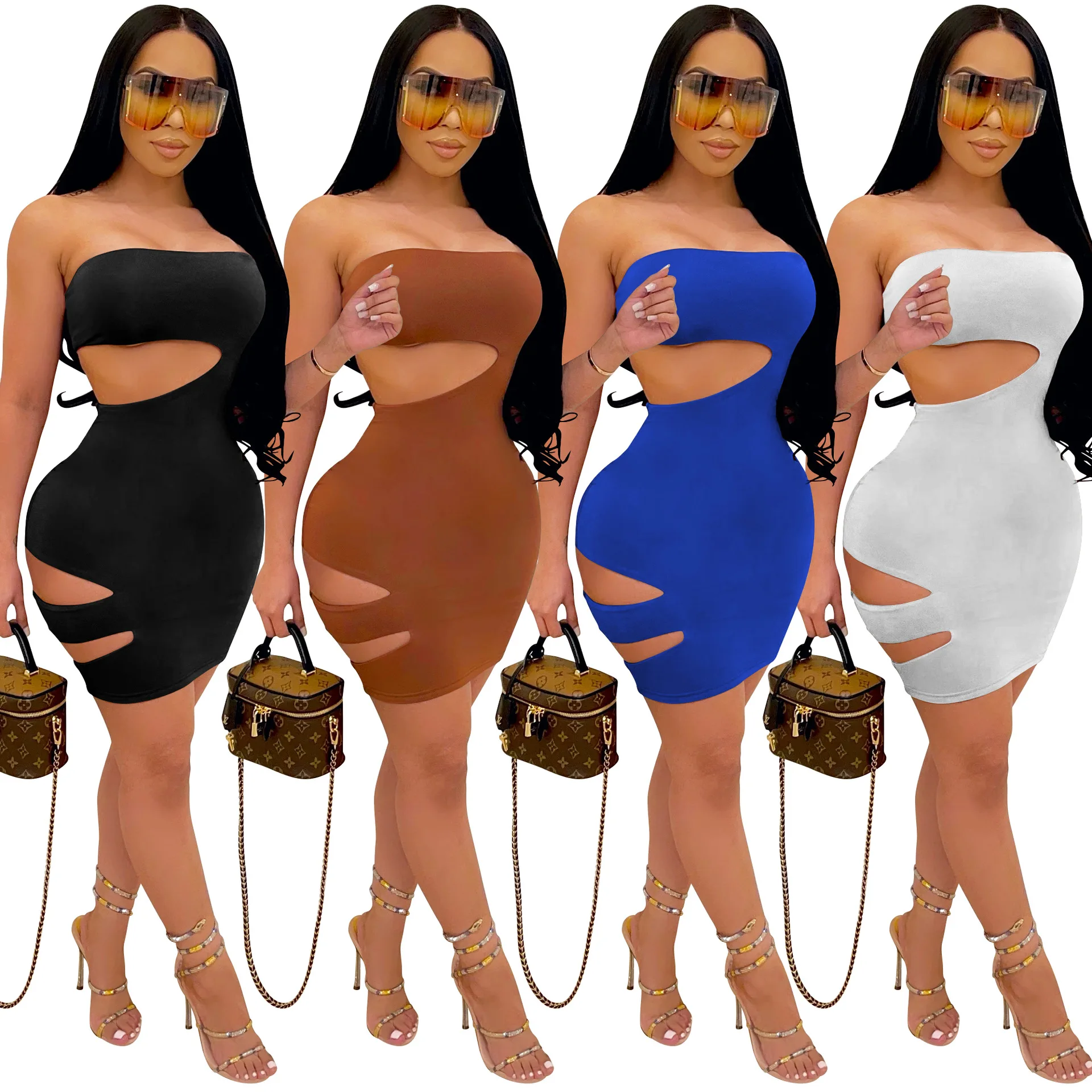 C5076 Good quality made in china summer bodycon solid color dresses women strapless cut off sun dresses 2021 women model dress
C5076 Good quality made in china summer bodycon solid color dresses women strapless cut off sun dresses 2021 women model dress