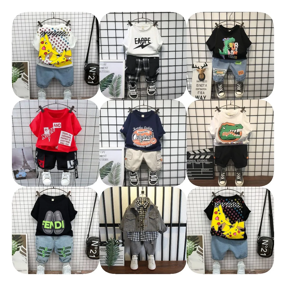 Manufacturers for 2022 summer new boys set cartoon T shirt jeans shorts boys clothing wholesale trade
Manufacturers for 2022 summer new boys set cartoon T shirt jeans shorts boys clothing wholesale trade