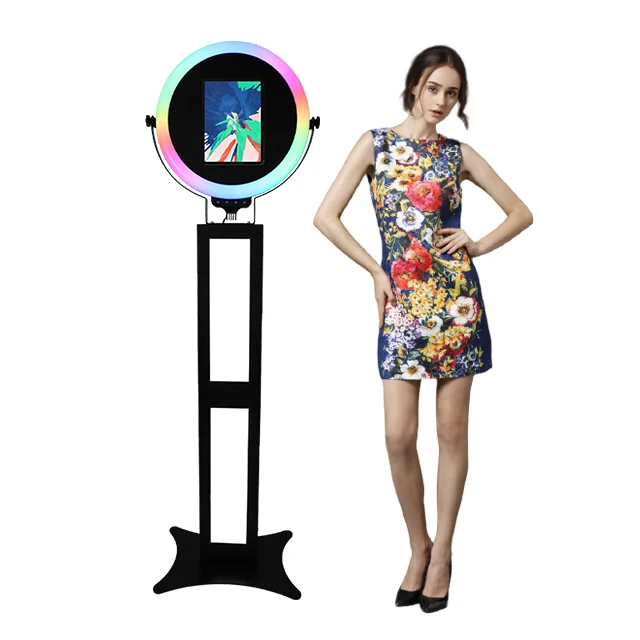 

2022 RMS iPad photo booth stand drop shipping portable mirror ipad photo booth kiosk ipad photo booth For events