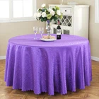 Multiple Colors Available Polyester Decorative Jacquard Hotel Restaurant Round Table Cloth