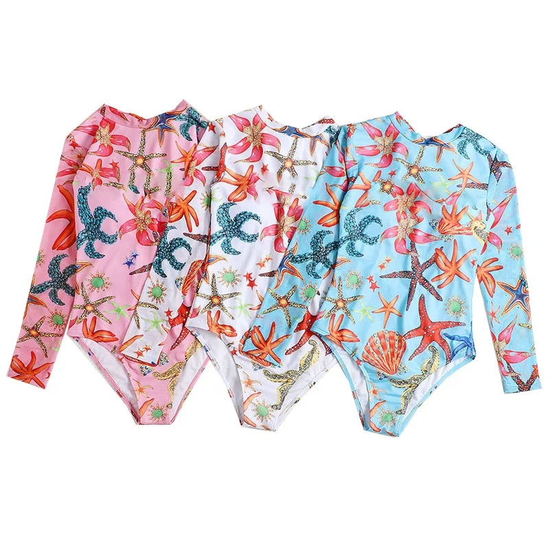 Wholesale Designer Long Sleeve Ladies Swimwear Printed Sunscreen One Piece Swimsuit for Women
Wholesale Designer Long Sleeve Ladies Swimwear Printed Sunscreen One Piece Swimsuit for Women