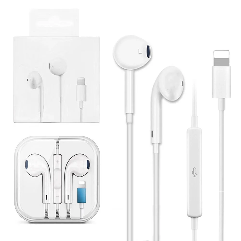 Mobile Phone lighting Wired Earphone Earpod Hand Free Earbuds Auriculares Headset For Iphone Earphone For Apple Earphone, White black
Mobile Phone lighting Wired Earphone Earpod Hand Free Earbuds Auriculares Headset For Iphone Earphone For Apple Earphone, White black