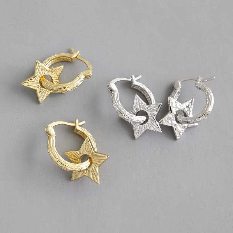 Good Looking Vintage Star S925 Pendant Earrings Round Circle Uneven 925 Sterling Silver Hoop Earrings For Cooll Girl
Good Looking Vintage Star S925 Pendant Earrings Round Circle Uneven 925 Sterling Silver Hoop Earrings For Cooll Girl