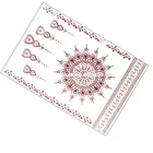 Brown Henna Body Paints Tattoos Stickers Brown lace Tattoos for hands