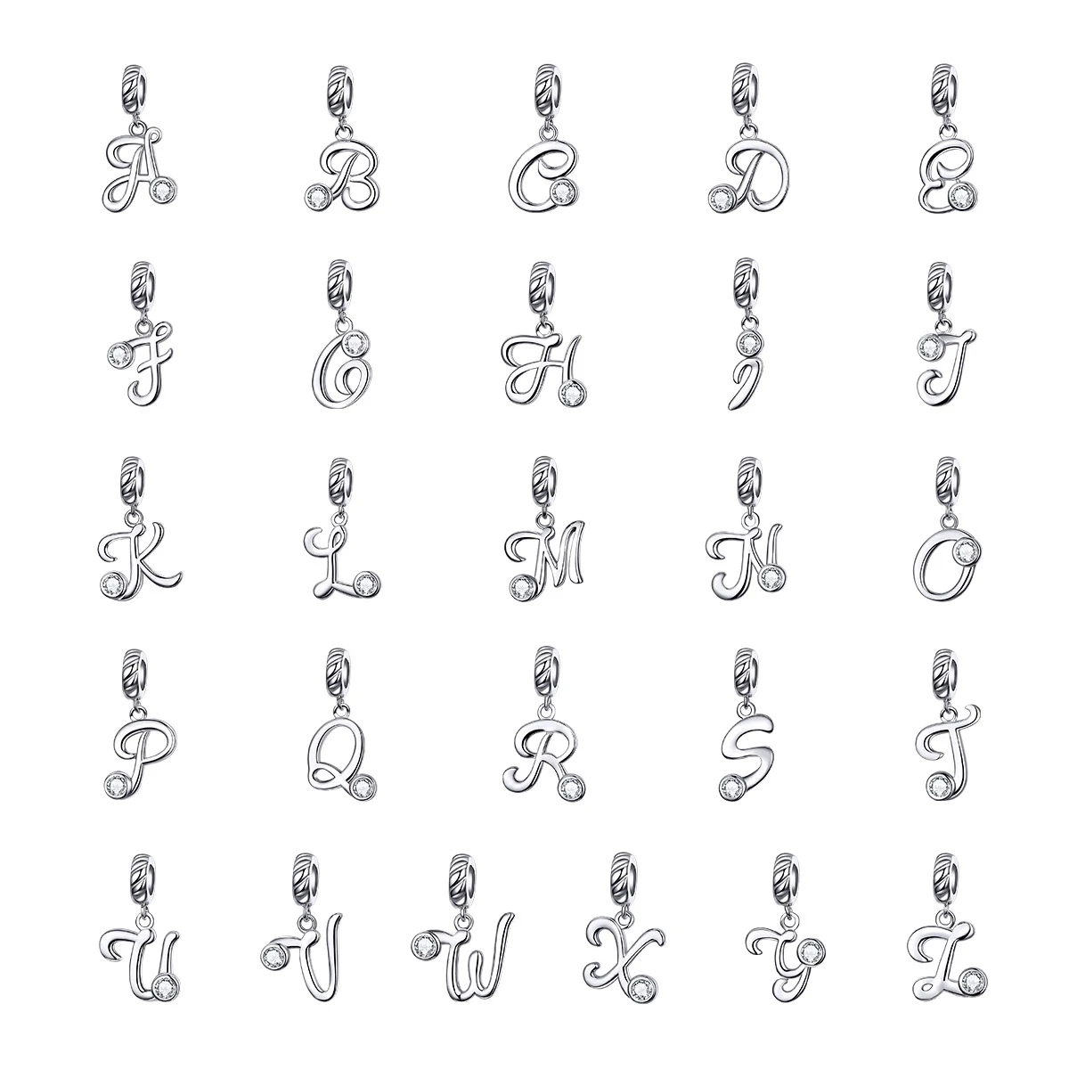 Fashion Charm S925 Sterling Silver 26 Letters Alphabet Pendant Necklace letter k beads
Fashion Charm S925 Sterling Silver 26 Letters Alphabet Pendant Necklace letter k beads