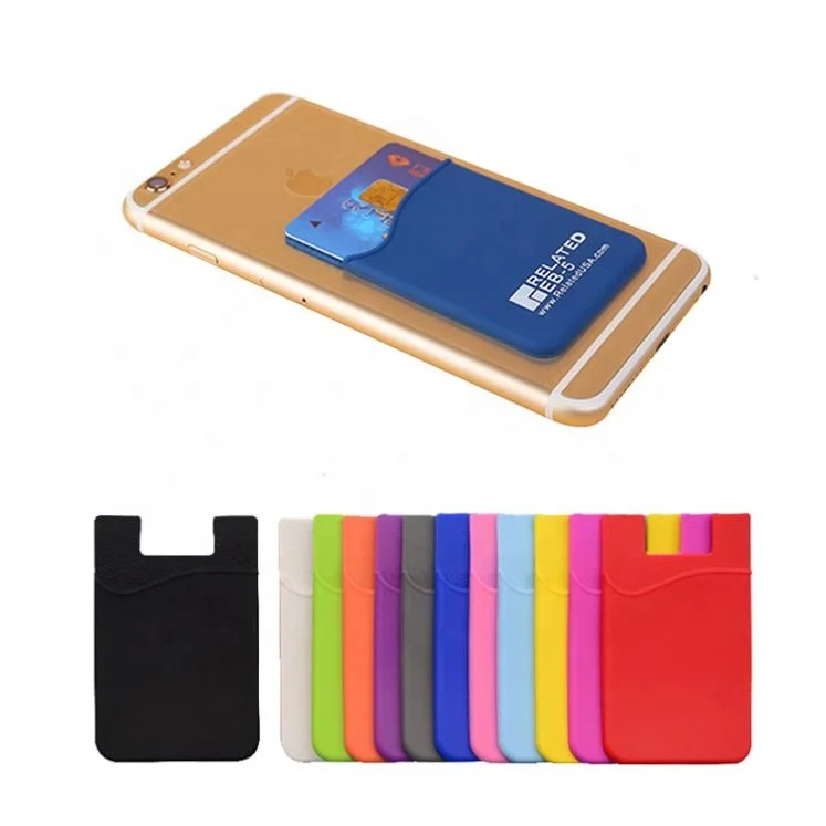 Custom printed logo silicone card holder cell phone credit card Id card wallet, Black, red, white, blue, green, purple, gray, others can be customized
Custom printed logo silicone card holder cell phone credit card Id card wallet, Black, red, white, blue, green, purple, gray, others can be customized