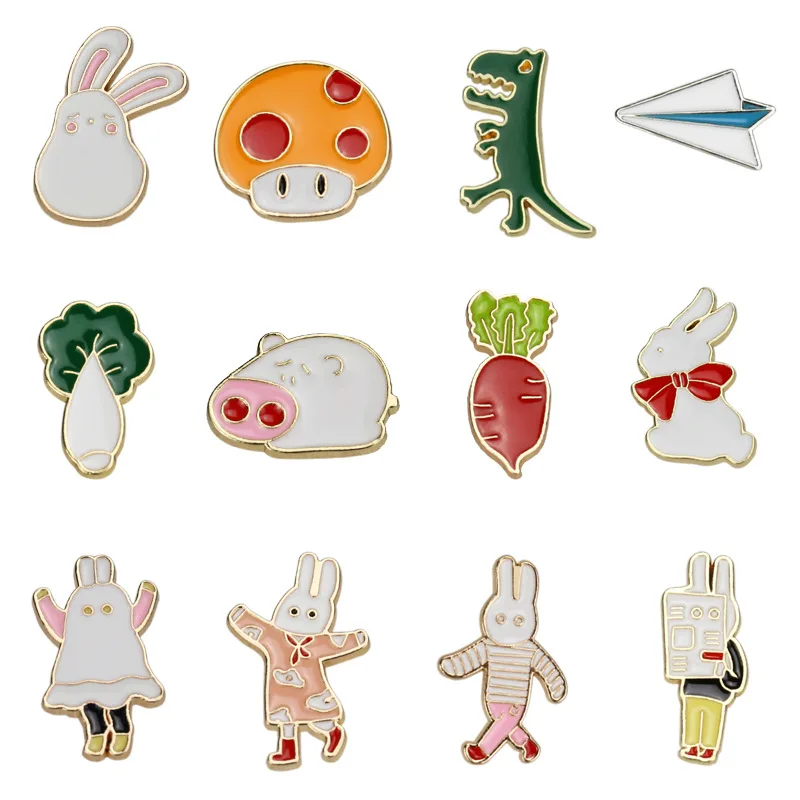 Dinosaur Chinese Cabbage Rabbit Animal Alloy Children Brooch Carrot Cute Brooch Jewelry Spot
Dinosaur Chinese Cabbage Rabbit Animal Alloy Children Brooch Carrot Cute Brooch Jewelry Spot