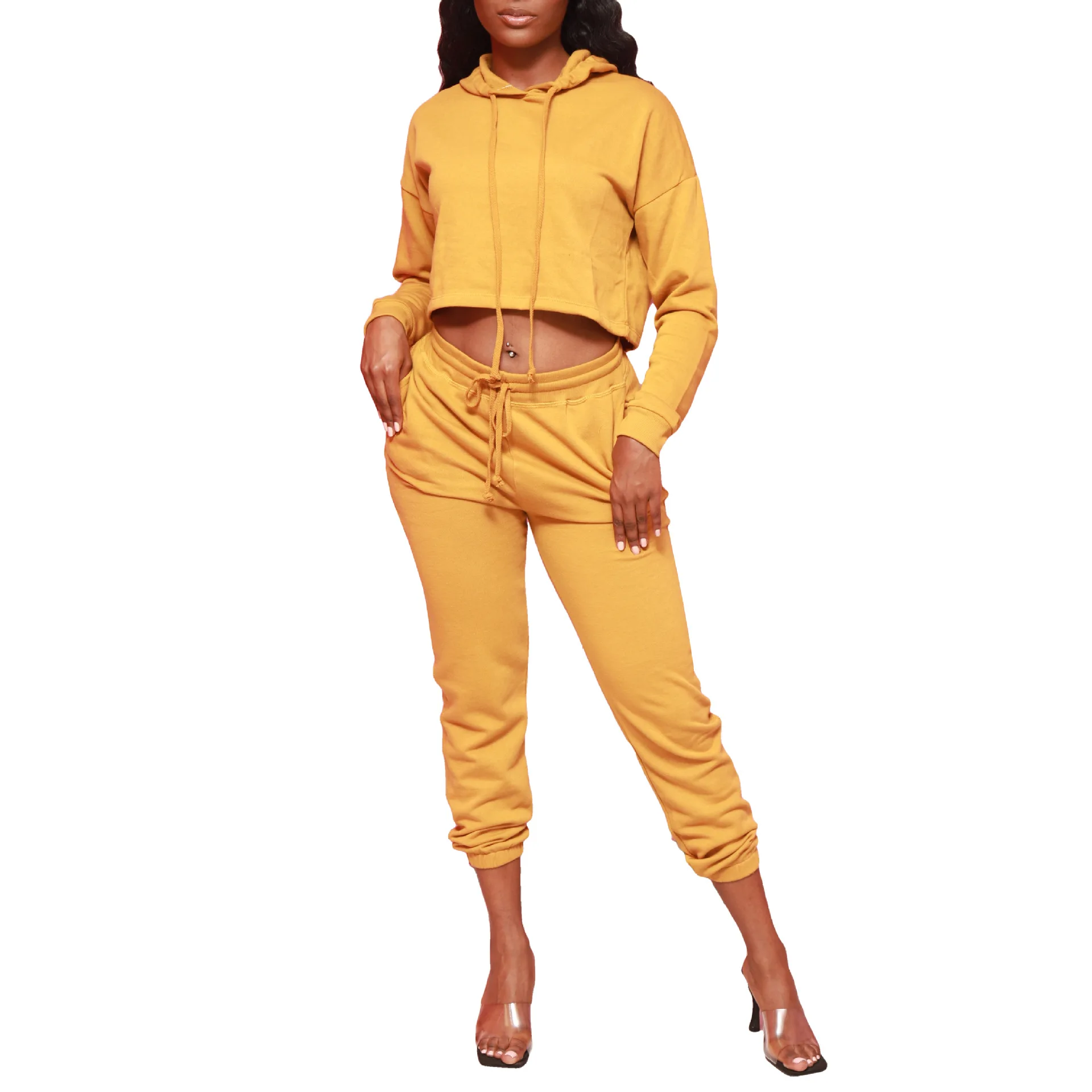 Fashion solid color hoodie suit running long sleeves two-piece casual Jogging suit for women
Fashion solid color hoodie suit running long sleeves two-piece casual Jogging suit for women