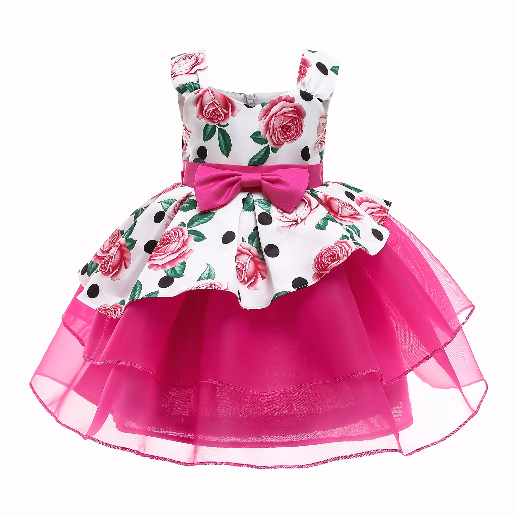 Bowknot girls dress, performance printing net gauze dress, small and medium princess puffy skirt
Bowknot girls dress, performance printing net gauze dress, small and medium princess puffy skirt