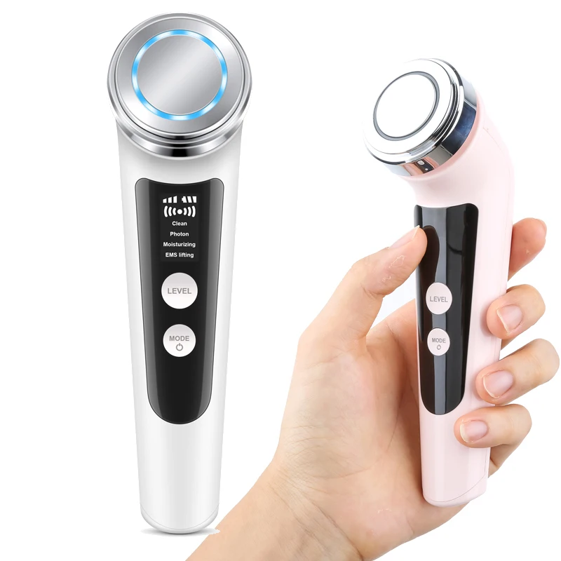 Face skin care massage device photon ems ultrasonic facial machine Multifunction Beauty Machine, White,pink
Face skin care massage device photon ems ultrasonic facial machine Multifunction Beauty Machine, White,pink