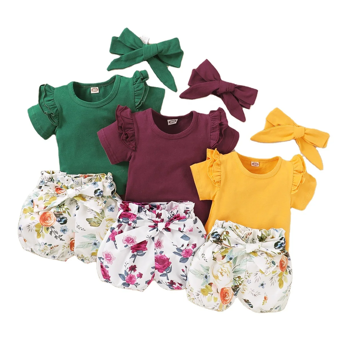 Wholesale 1-7 Years Bow O-neck Floral Cotton Casual 3 Pcs Kids Girls Summer Clothing Sets
Wholesale 1-7 Years Bow O-neck Floral Cotton Casual 3 Pcs Kids Girls Summer Clothing Sets