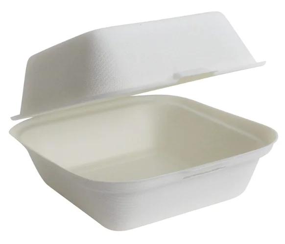 Compostable Bagasse Natural Sugarcane Disposable Container Burger Box 6x6x3 inch Biodegradable Container Hamburger Box
Compostable Bagasse Natural Sugarcane Disposable Container Burger Box 6x6x3 inch Biodegradable Container Hamburger Box