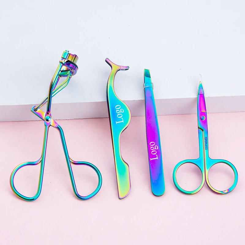 MP043 Customised Logo 4Pcs/packing Stainless Steel Eyelash Curler Eyebrow Tweezers Set eyebrow scissors Eyelash Clip Tool
MP043 Customised Logo 4Pcs/packing Stainless Steel Eyelash Curler Eyebrow Tweezers Set eyebrow scissors Eyelash Clip Tool