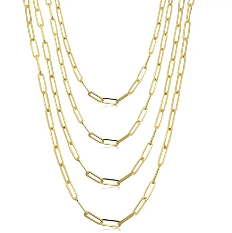 Wholesale Fashion Gold Plated Women Necklace Square-Wire Cable Chain for Jewelry Making, Picture
Wholesale Fashion Gold Plated Women Necklace Square-Wire Cable Chain for Jewelry Making, Picture
