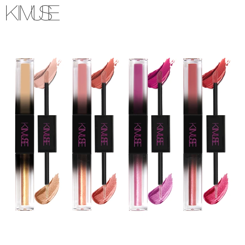 KIMUSE 4 color double-headed lip glaze liquid eye shadow matte pearlescent shiny liquid high gloss Multi-purpose eyeshadow
KIMUSE 4 color double-headed lip glaze liquid eye shadow matte pearlescent shiny liquid high gloss Multi-purpose eyeshadow