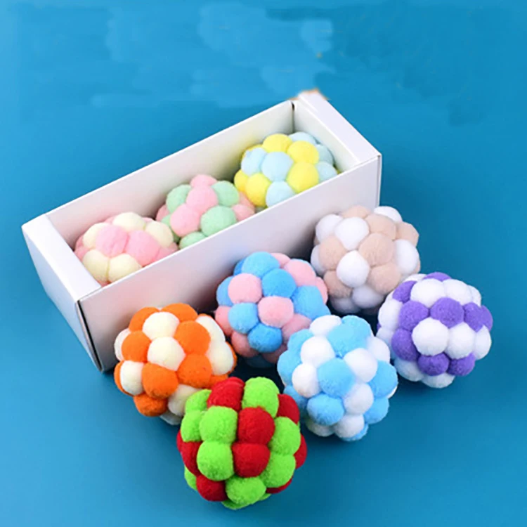 Hot Soft Cat Toy Ball with Bell Interactive Pet Cat Toys Ball Set for Cats, Picture showed
Hot Soft Cat Toy Ball with Bell Interactive Pet Cat Toys Ball Set for Cats, Picture showed
