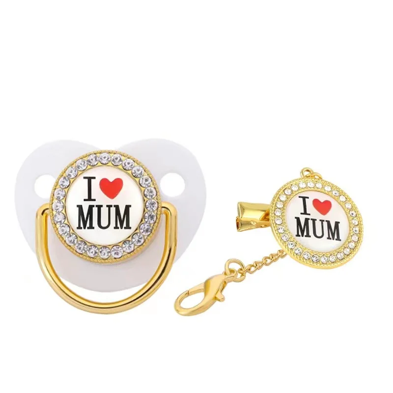 I Love Mum Newborn Schnullerkette Soother Bling Pacifier Baby With Initial Chain Clip, Pink,blue,white
I Love Mum Newborn Schnullerkette Soother Bling Pacifier Baby With Initial Chain Clip, Pink,blue,white
