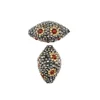 Olive shaped crystal stone beads,paved rhinestone gems stone beads jewelry findings