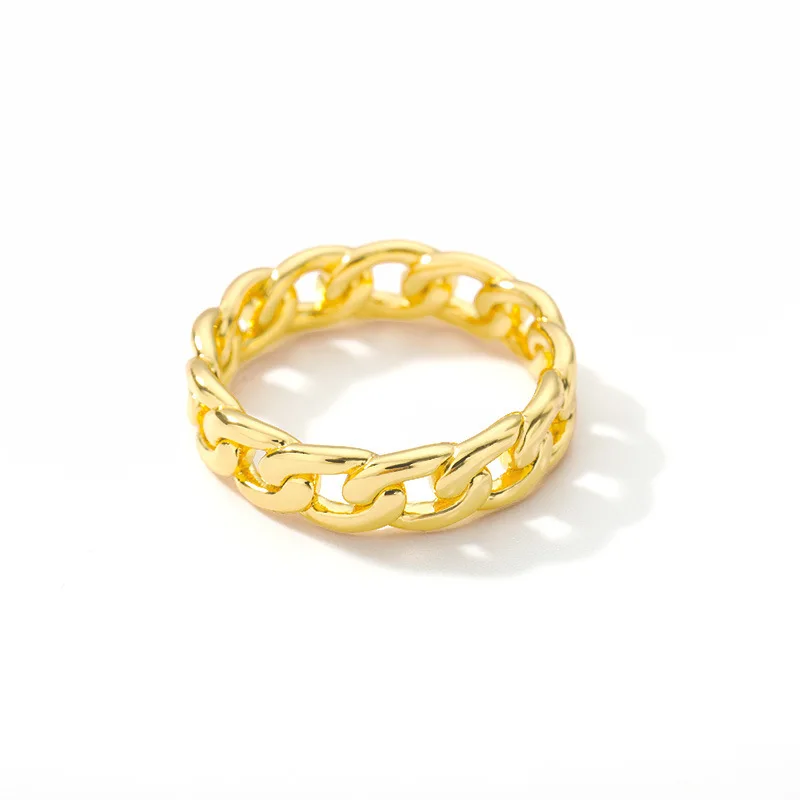 2021 Hot Sale Fashion Ring Personality Jewelry Mens Gold Plated Rings Gold Link Chain Stainless Steel Ring, Picture shows
2021 Hot Sale Fashion Ring Personality Jewelry Mens Gold Plated Rings Gold Link Chain Stainless Steel Ring, Picture shows