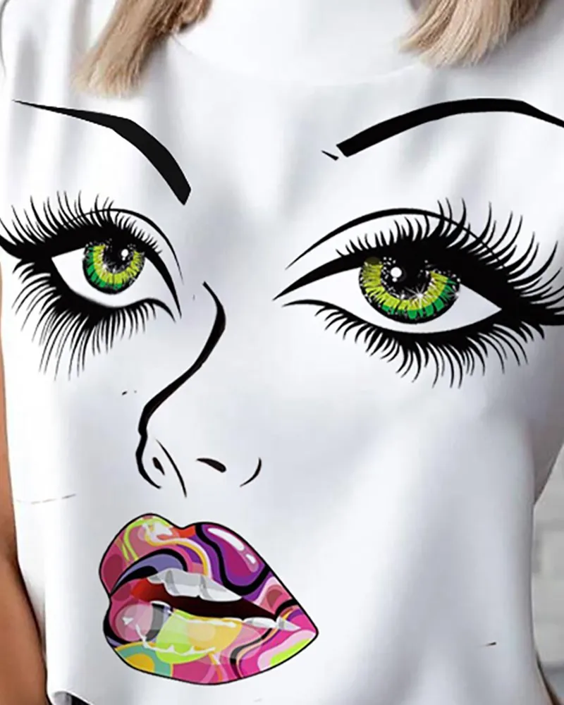 Women's summer simple stand collar lips print ladies shirt top, Black/white/pink/ customzied
Women's summer simple stand collar lips print ladies shirt top, Black/white/pink/ customzied