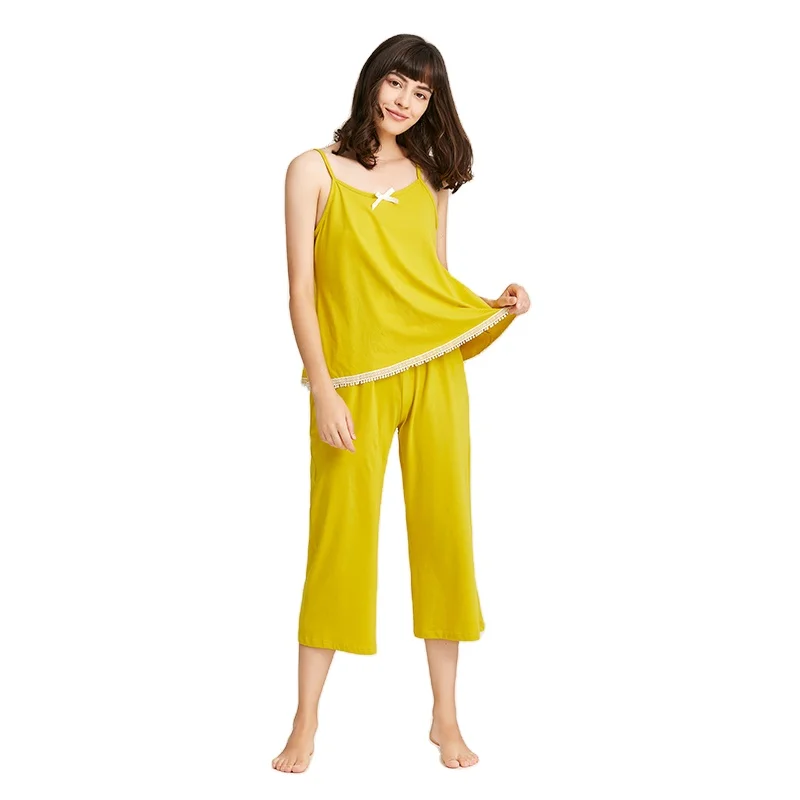 2021 New custom wholesale women solid pajamas sleeveless women girls cotton summer pajamas, Picture show and custom
2021 New custom wholesale women solid pajamas sleeveless women girls cotton summer pajamas, Picture show and custom