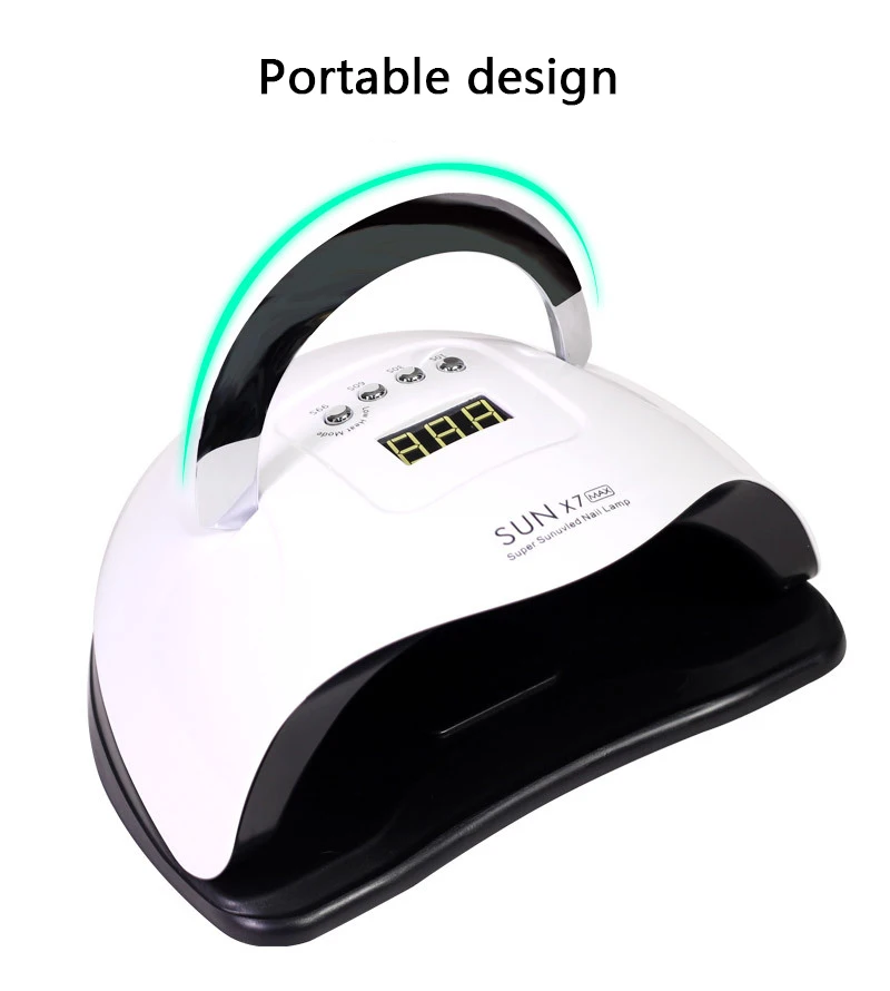 SUNX7Max 180W UV LED Lamp Nail Dryer 57 LEDs UV Ice Lamp For Fast Drying Gel Polish 10/30/60/99s Timer Auto Sensor Manicure Tool, White/pink
SUNX7Max 180W UV LED Lamp Nail Dryer 57 LEDs UV Ice Lamp For Fast Drying Gel Polish 10/30/60/99s Timer Auto Sensor Manicure Tool, White/pink
