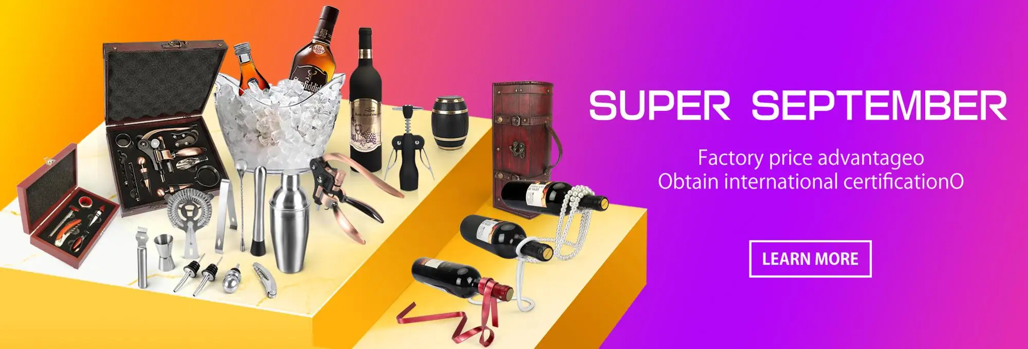 Factory supply bamboo box wine accessories gift set rabbit wine corkscrew wine stopper gifts set