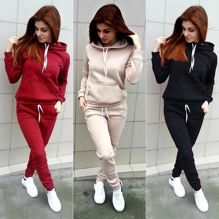 Wholesale Custom Polyester Plus Size Two Pieces Pullover Sweatsuit Hoodies for Women, Picture shows
Wholesale Custom Polyester Plus Size Two Pieces Pullover Sweatsuit Hoodies for Women, Picture shows