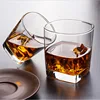 Double Old Fashioned Whiskey Glass - 10 oz Crystal Glasses Square White Spirits Mug
