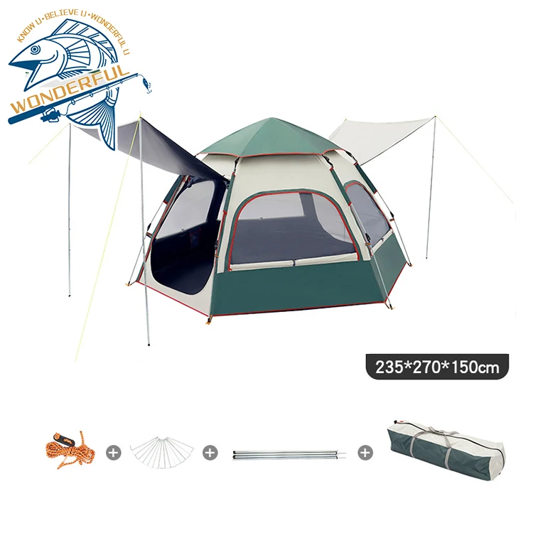 Outdoor Hiking Travel Double Layer 8 10 Person Waterproof Quickly Automatic Pop Up Hexagon Tent For Camping
Outdoor Hiking Travel Double Layer 8 10 Person Waterproof Quickly Automatic Pop Up Hexagon Tent For Camping