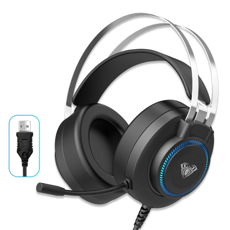 China Manufacture AULA S601 USB Port LED Gaming Headset with Mic
China Manufacture AULA S601 USB Port LED Gaming Headset with Mic