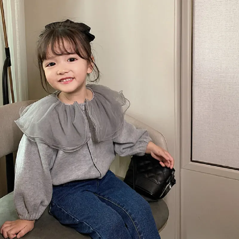 Latest Autumn Cute Mesh Lotus Collar Baby Jacket Cardigan Long Sleeve Top Kids Children Blouse Girl Solid Color Cotton Shirts, Picture
Latest Autumn Cute Mesh Lotus Collar Baby Jacket Cardigan Long Sleeve Top Kids Children Blouse Girl Solid Color Cotton Shirts, Picture