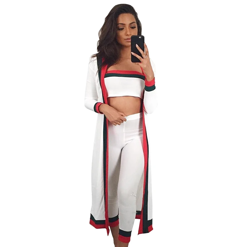 Autumn fashion matching outfits Longline Jacket Crop Top & Joggers Sets women clothing 3 piece set
Autumn fashion matching outfits Longline Jacket Crop Top & Joggers Sets women clothing 3 piece set