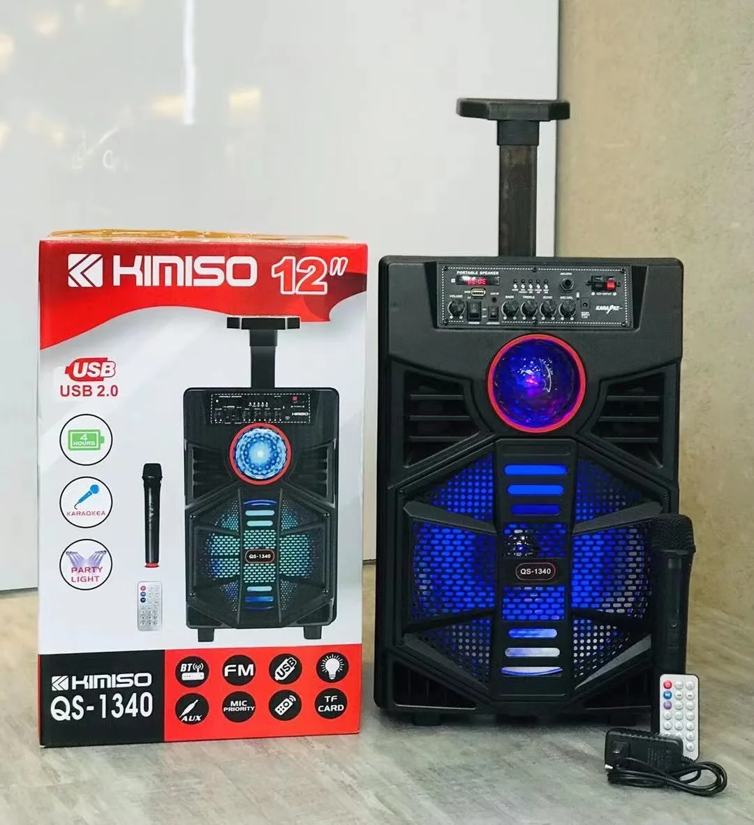 QS-1340 New design 12 inch wireless speaker Good quality wireless protable rod speaker with mic
QS-1340 New design 12 inch wireless speaker Good quality wireless protable rod speaker with mic