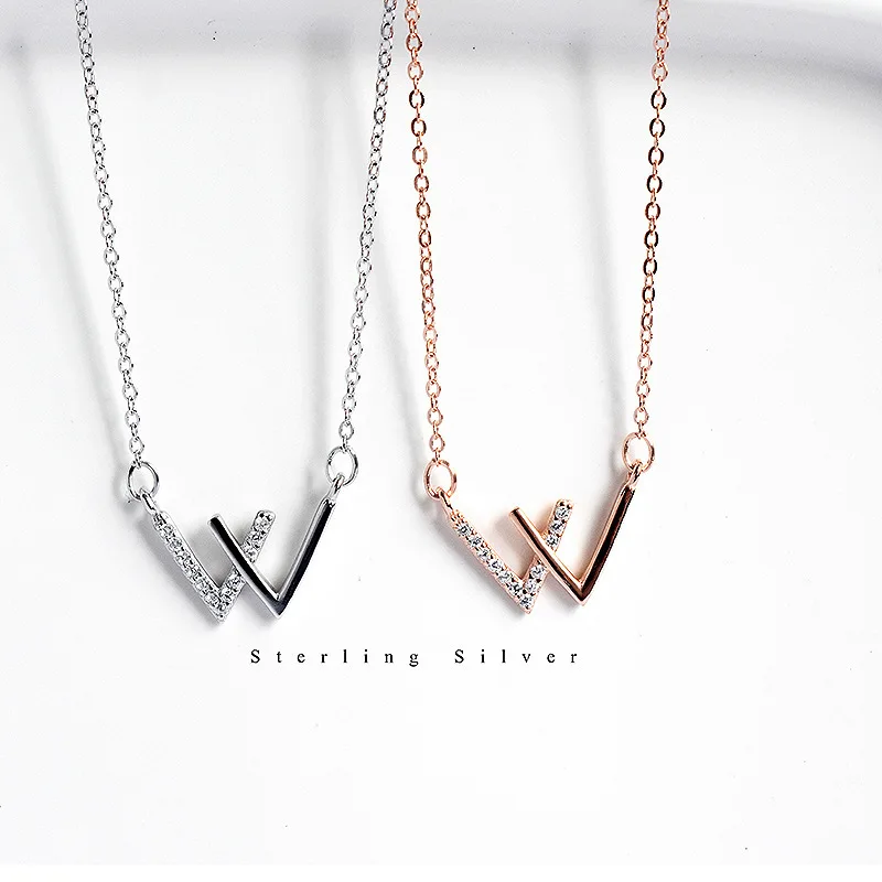 Simple New Design Letter Gift Women Necklace W Shape Box Chain Pendant Sterling Necklace
Simple New Design Letter Gift Women Necklace W Shape Box Chain Pendant Sterling Necklace