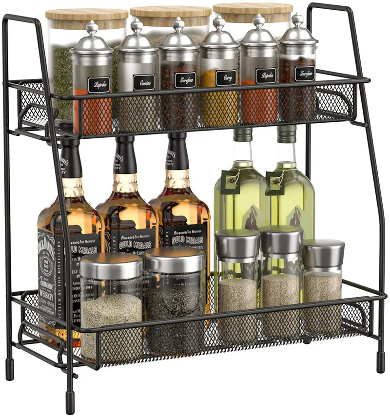 2 Tiers Rustic Metal Wall Mounted kitchen shelf organizer, counter spice racks, multifunctional storage shelf for kitchen, bathr, Customized color
2 Tiers Rustic Metal Wall Mounted kitchen shelf organizer, counter spice racks, multifunctional storage shelf for kitchen, bathr, Customized color