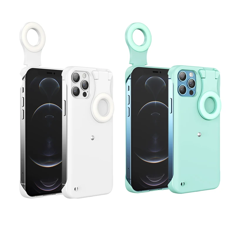 2021 Newest Selfie Led Ring Light Mobile Cell Phone Case Cover for IPhone 11 12 pro max For Mate 30 40 Pro Back Cover
2021 Newest Selfie Led Ring Light Mobile Cell Phone Case Cover for IPhone 11 12 pro max For Mate 30 40 Pro Back Cover