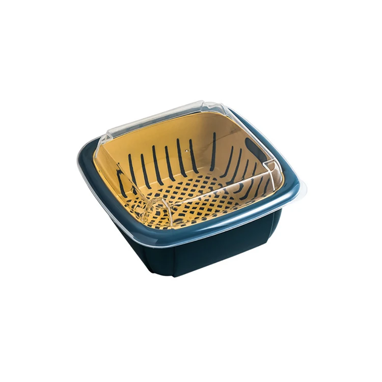 A926 Multi-function Kitchen Refrigerator Fresh-keeping Plastic Box with Lid Vegetable Storage Basket Double-layer Drain Basket, Pink,blue,green,yellow
A926 Multi-function Kitchen Refrigerator Fresh-keeping Plastic Box with Lid Vegetable Storage Basket Double-layer Drain Basket, Pink,blue,green,yellow