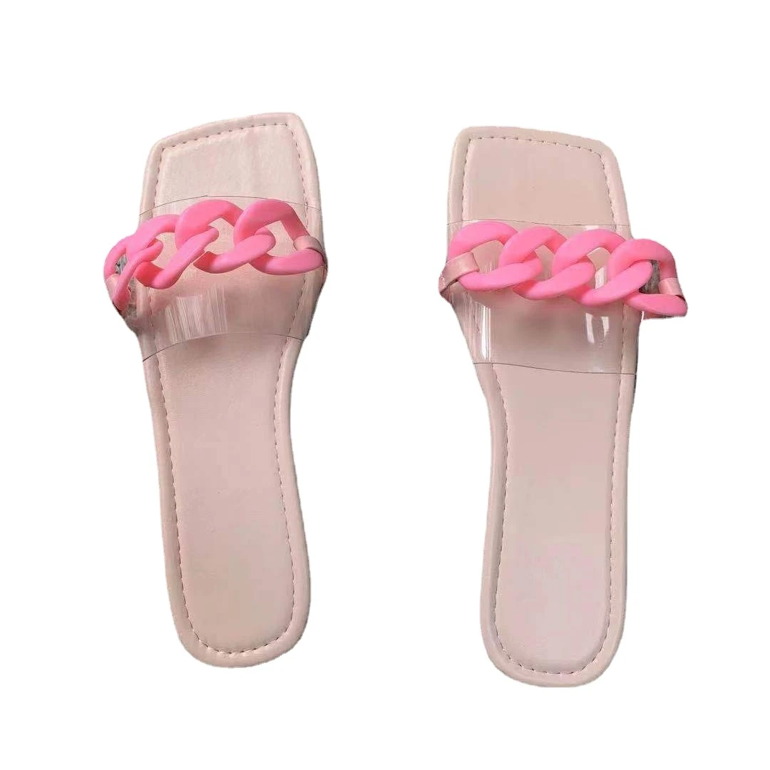 2021 new summer casual candy color buckle square toe cool slippers twist large size women's shoes, Picture
2021 new summer casual candy color buckle square toe cool slippers twist large size women's shoes, Picture