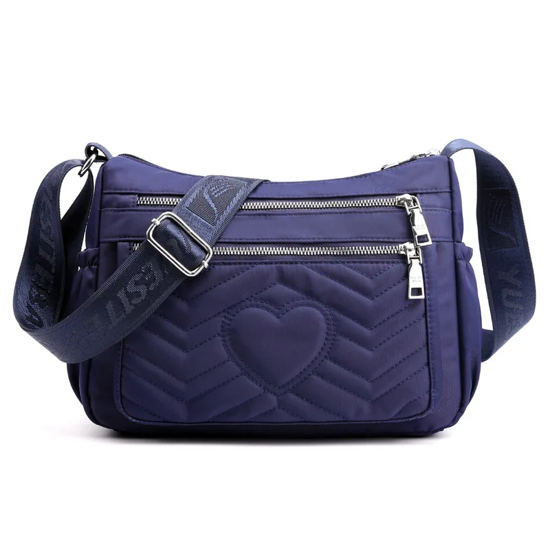 Women's nylon waterproof wear-resistant diamond stitching love pattern multi zipper pockets shoulder bag ladies crossbody bag
Women's nylon waterproof wear-resistant diamond stitching love pattern multi zipper pockets shoulder bag ladies crossbody bag