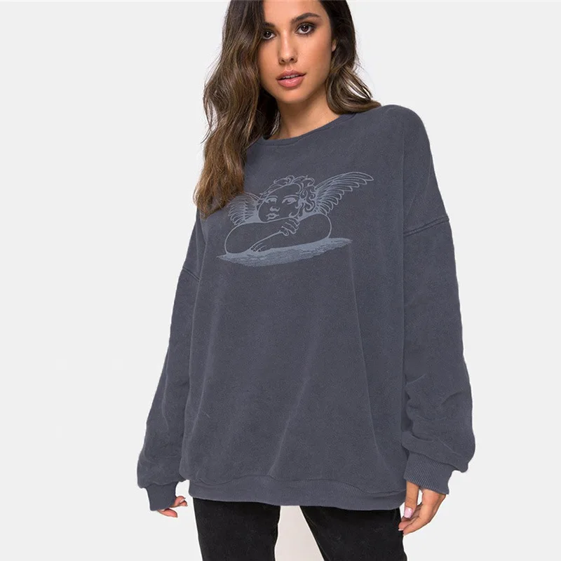 shein European and American style autumn and winter women's angel print long-sleeved round neck padded sweater
shein European and American style autumn and winter women's angel print long-sleeved round neck padded sweater