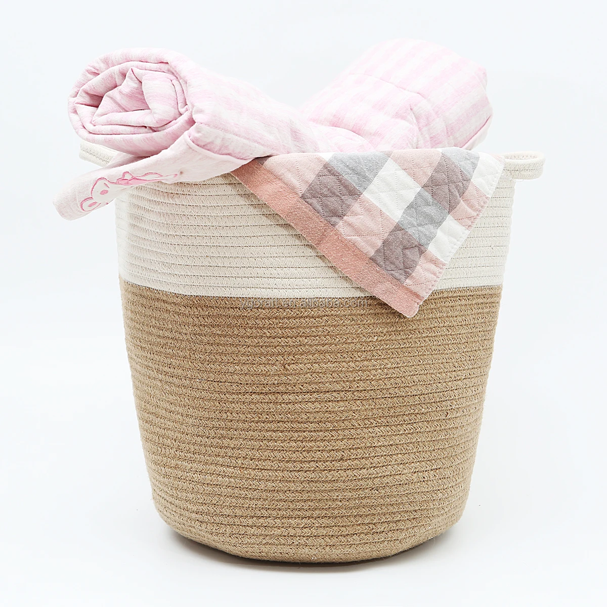 & decor cotton rope blanket storage basket for laundry toys