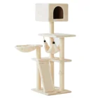 2019 new product middle size 130cm grey cat furniture house cat scratching post rope cat tree