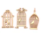 Bird cage decoration wall art slice pendant handicraft home decoration scrapbook wood
