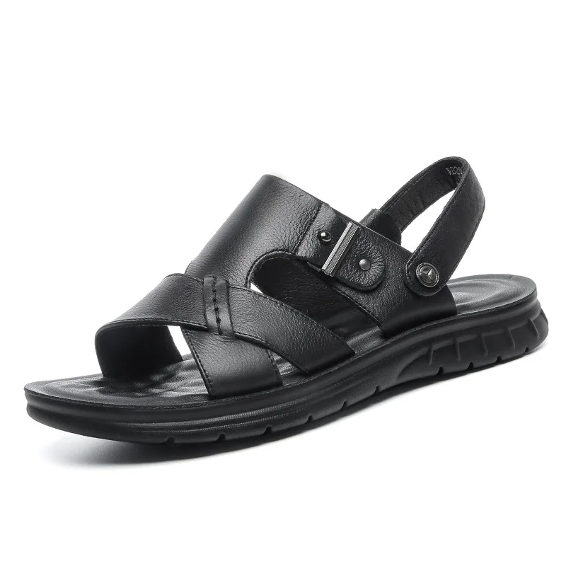 Men's leather sandals thick-soled summer shoes non-slip multi-function dual purpose men's sandals and slippers
Men's leather sandals thick-soled summer shoes non-slip multi-function dual purpose men's sandals and slippers