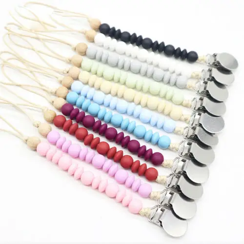 BPA Free Baby Food Grade Silicone Beads Pacifier Holder Infant Silicone Anti - Fall Nipple Chain Clip
BPA Free Baby Food Grade Silicone Beads Pacifier Holder Infant Silicone Anti - Fall Nipple Chain Clip