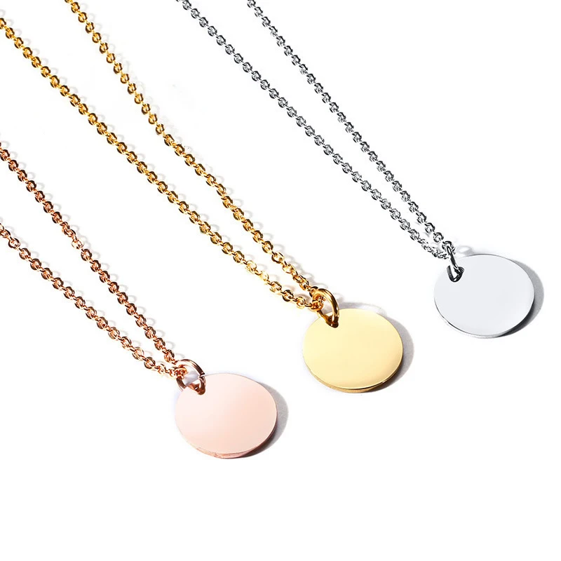 Simple Personality Jewelry Necklaces Stainless Steel Necklace Polished Gold Coin Pendants Necklaces, Steel/gold/rose gold
Simple Personality Jewelry Necklaces Stainless Steel Necklace Polished Gold Coin Pendants Necklaces, Steel/gold/rose gold