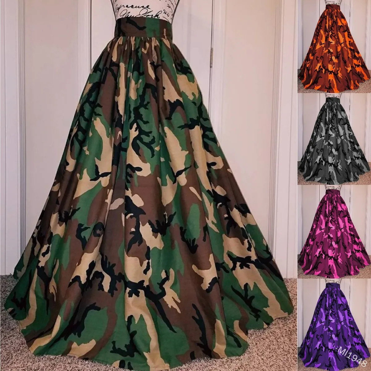 Camouflage Floor-Length Skirts Women 2020 Printed A Line Skirts Girls High Waist Long Skirts
Camouflage Floor-Length Skirts Women 2020 Printed A Line Skirts Girls High Waist Long Skirts